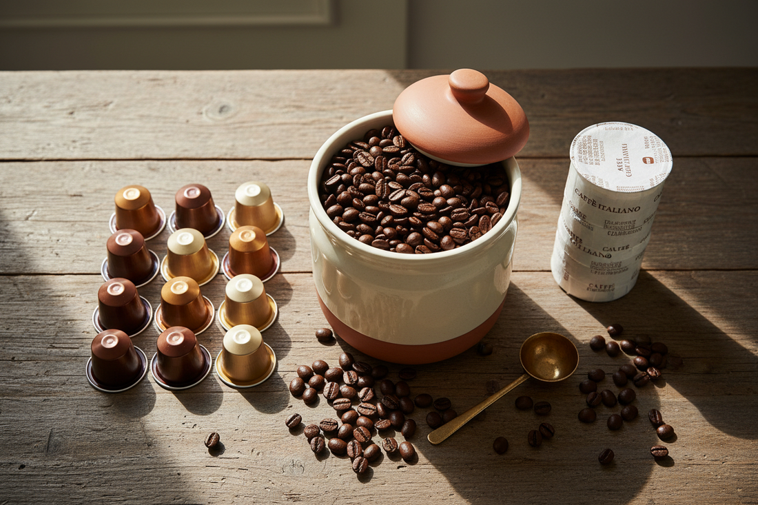 Come conservare il caffè (capsule, cialde e grani) e mantenerne l'aroma