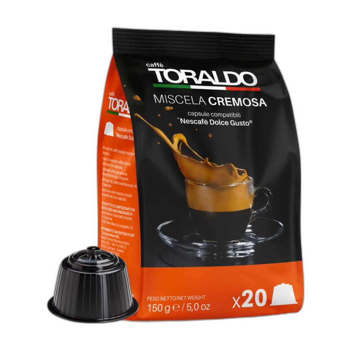 Toraldo Cremosa – Compatibili Nescafé Dolce Gusto – 100 capsule
